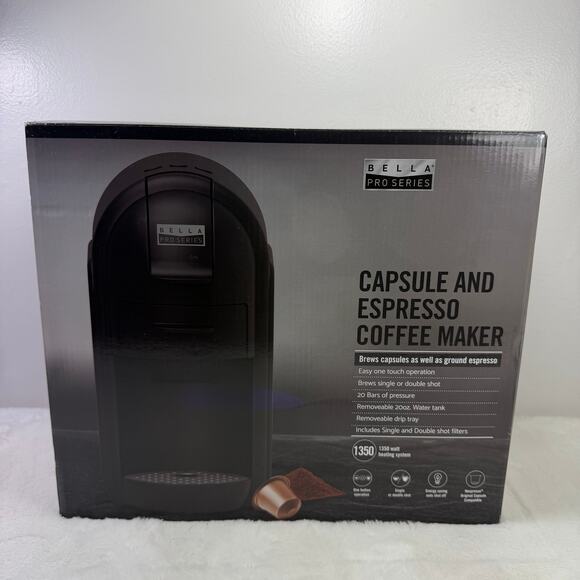 Bella Pro Series Espresso Machine 20 Bar Pressure Nespresso Compatible NEW - Picture 1 of 5